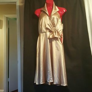 Gold party dress size 12 new with tag